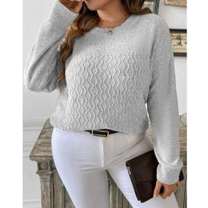 Plus size knit sweater top